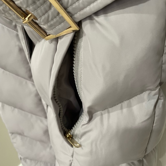 Long Hooded Puffer Jacket Grey - M - Picture 5 of 16